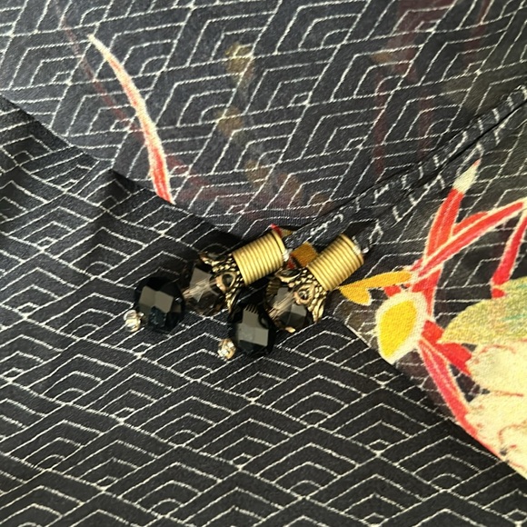 Camilla S Navy & Swarovski embellished Peasant Blouse, lacing “up all night” - Picture 10 of 10